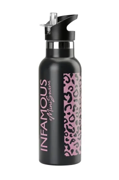 Bottle with Straw - Mellow Leopard