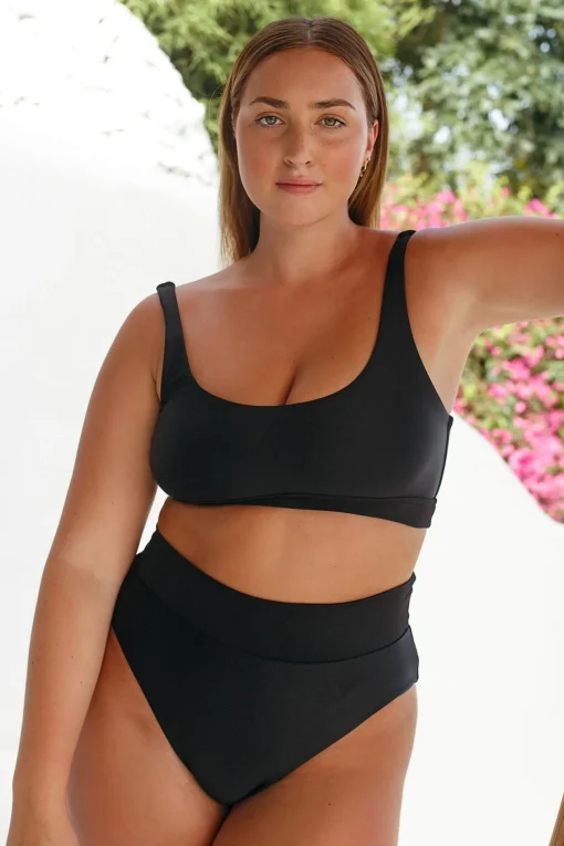 Ginger Bikini Bottom - Black on Black
