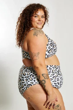 Ginger Bikini Bottom Curve - Safari Leopard