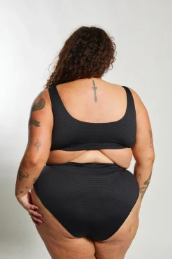 Ginger Bikini Bottom Curve - Black Runch
