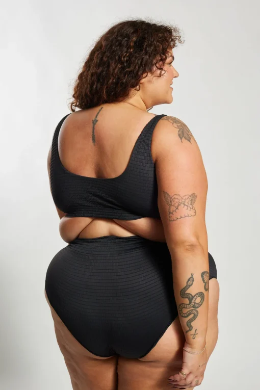 Ginger Bikini Bottom Curve - Black Runch