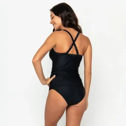 Giselle Tankini Top - Black on Black