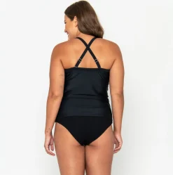 Giselle Tankini Top - Black on Black