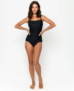 Giselle Tankini Top - Black on Black