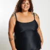 Giselle Tankini Top Curve - Black on Black