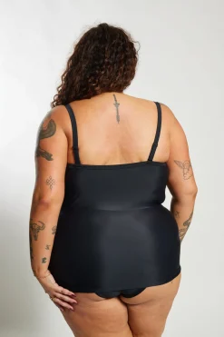 Giselle Tankini Top Curve - Black on Black