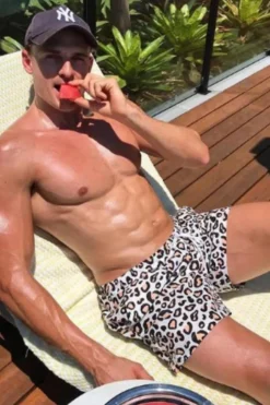 Hank Board Shorts - Safari Leopard
