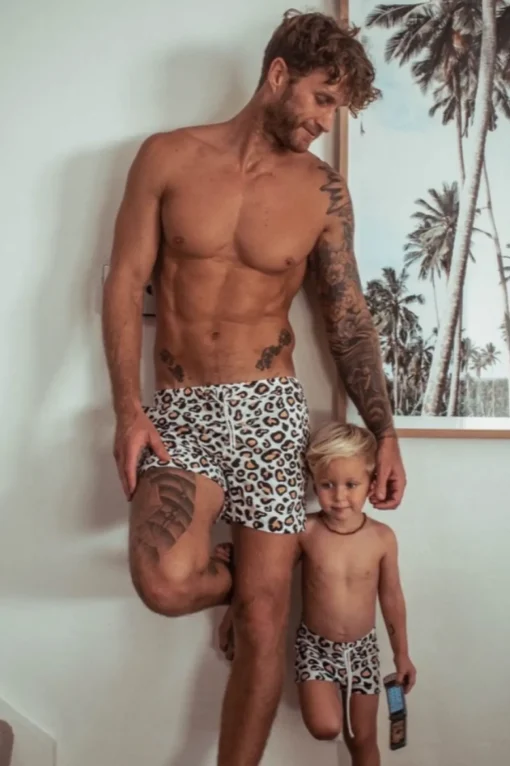 Hank Board Shorts - Safari Leopard