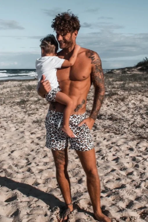 Hank Board Shorts - Safari Leopard