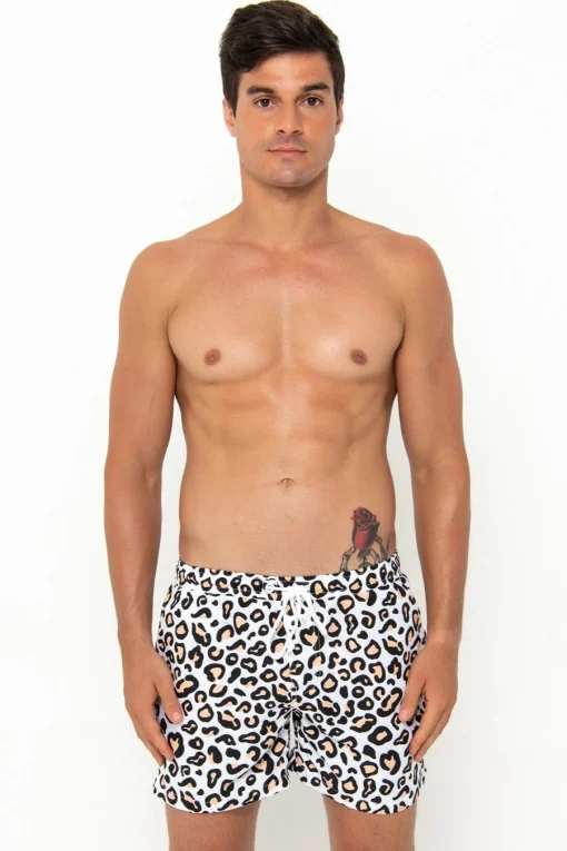 Hank Board Shorts - Safari Leopard