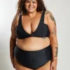 Lola Bikini Top Curve - Black on Black