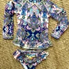 Mini Annie Rashie Set 02 - Peacock Swirls