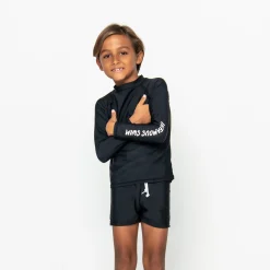 Mini Billy Rashie Top - Black on Black
