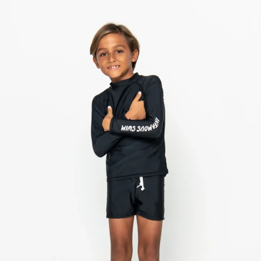 Mini Billy Rashie Top - Black on Black