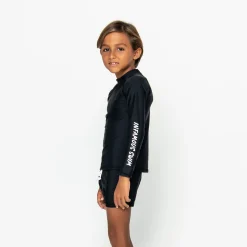 Mini Billy Rashie Top - Black on Black