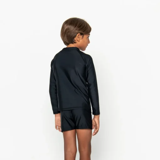 Mini Billy Rashie Top - Black on Black