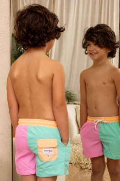 Mini Hank Board Shorts - Iced Aqua