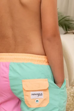 Mini Hank Board Shorts - Iced Aqua