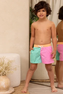 Mini Hank Board Shorts - Iced Aqua