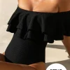 Miranda One Piece - Black Waffle