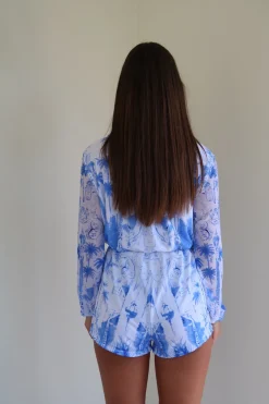 Oceana Playsuit - Blue Jungle