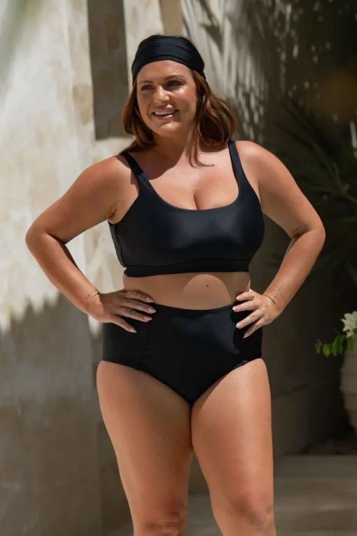 Penelope Bikini Bottom - Black on Black