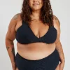 Penelope Bikini Bottom Curve - Textured Leopard Charcoal