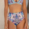 Sadie Bikini Bottom - Peacock Swirls